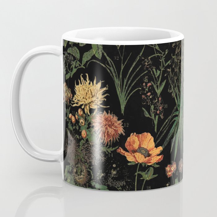 Exotic Midnight Floral Garden Coffee Mug Gallery Image 3