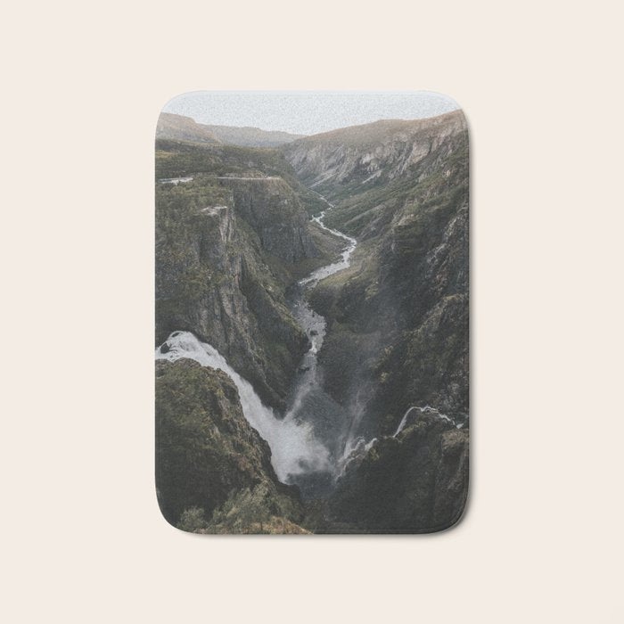 Voringsfossen Waterfall - Landscape And Nature Photography Bath Mat Gallery Image 1