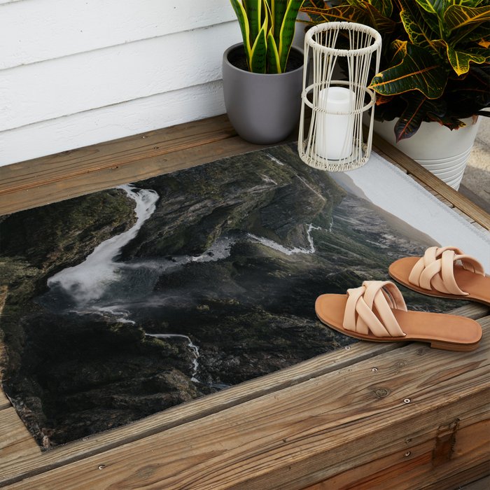 Voringsfossen Waterfall - Landscape and Nature Photography Outdoor Rug Gallery Image 2