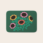 Colorful Abstract Sunflowers Bath Mat Gallery Image 1