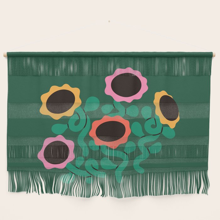 Colorful Abstract Sunflowers Wall Hanging Gallery Image 1