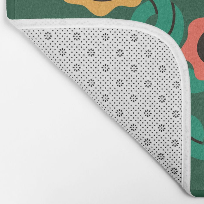 Colorful Abstract Sunflowers Bath Mat Gallery Image 2