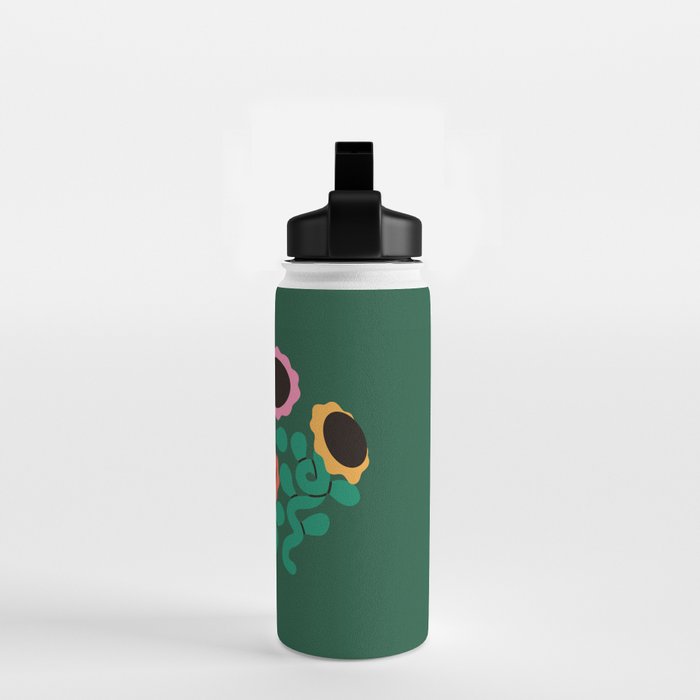 Colorful Abstract Sunflowers Water Bottle Gallery Image 2