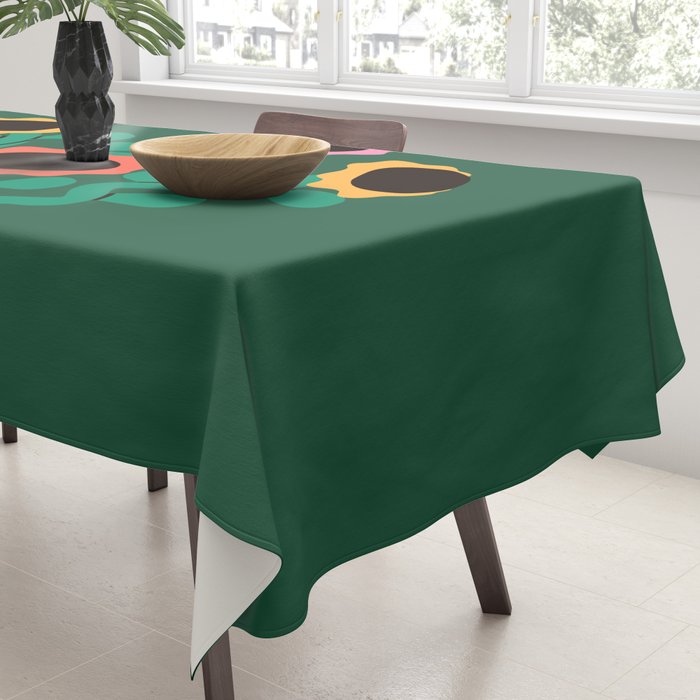 Colorful Abstract Sunflowers Tablecloth Gallery Image 3