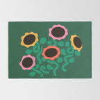 Colorful Abstract Sunflowers Rug Gallery Image 2