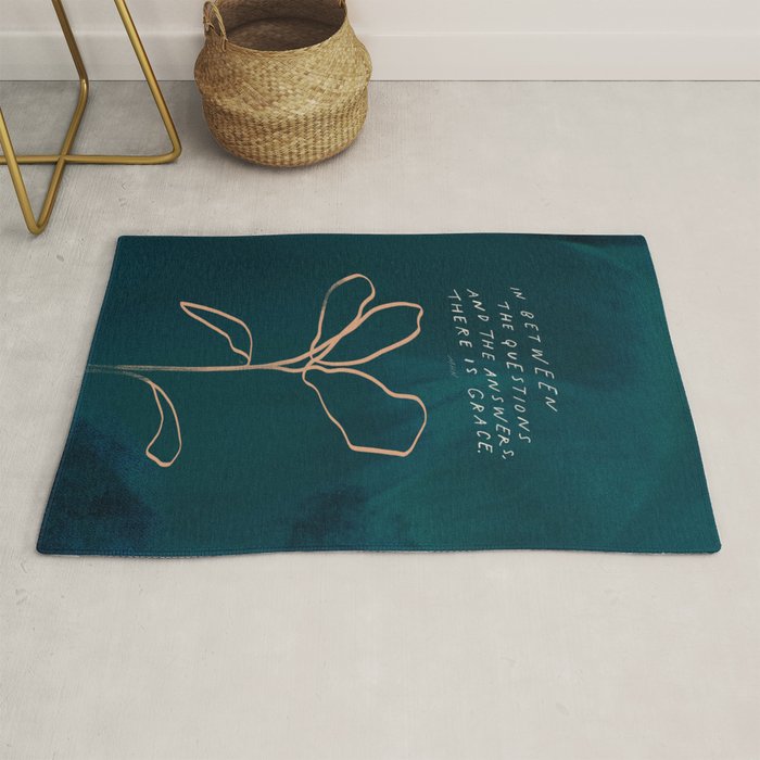 "In Between The Questions And The Answers, There Is Grace." Rug Gallery Image 1
