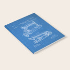 Sewing Machine Patent - Seamstress Craft Sewing Room Art - Blueprint Notebook Gallery Image 2