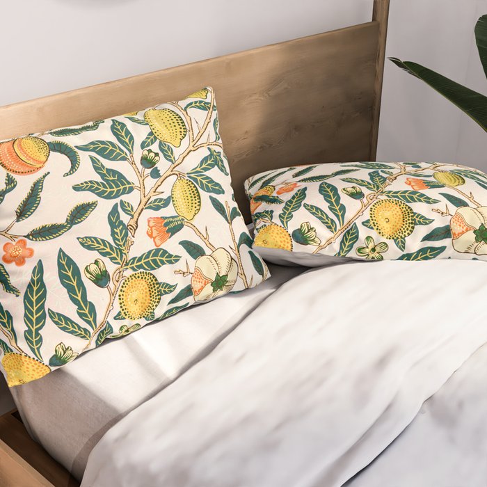 Lemon tree pattern vintage William Morris print Pillow Sham Gallery Image 2