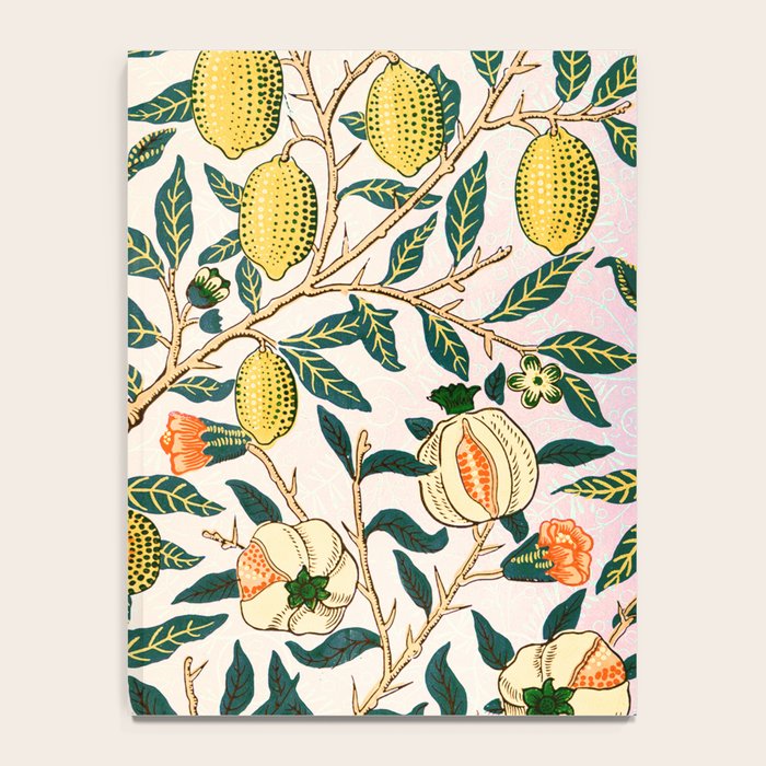 Lemon tree pattern vintage William Morris print Notebook Gallery Image 4
