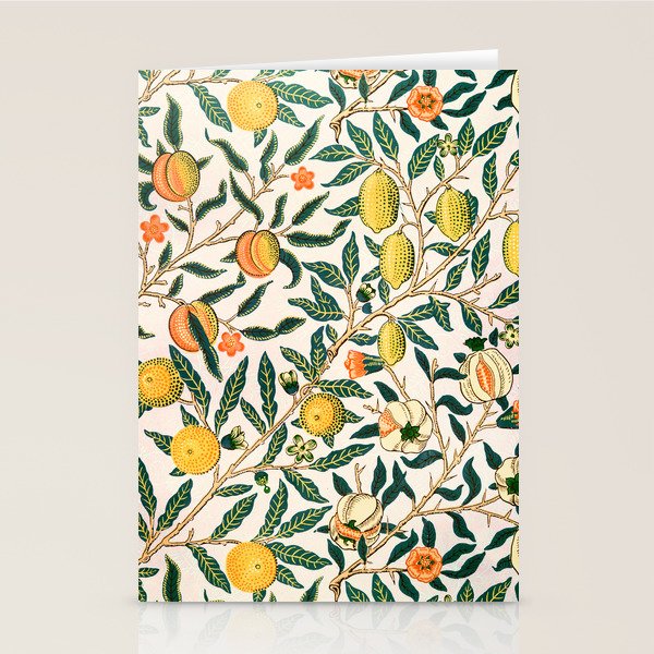 Lemon tree pattern vintage William Morris print Stationery Card Gallery Image 2