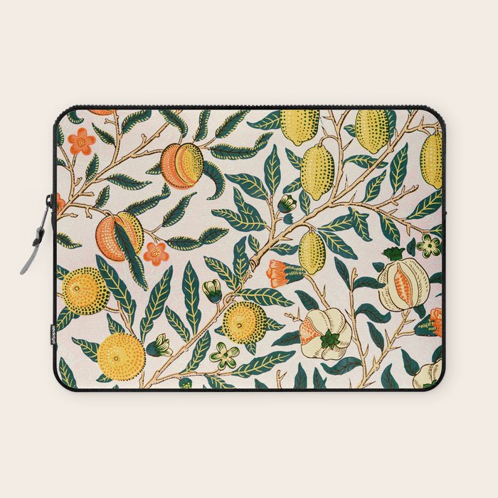 Lemon tree pattern vintage William Morris print Laptop Sleeve Gallery Image 1