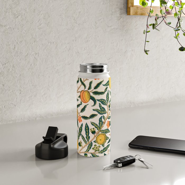 Lemon tree pattern vintage William Morris print Water Bottle Gallery Image 4