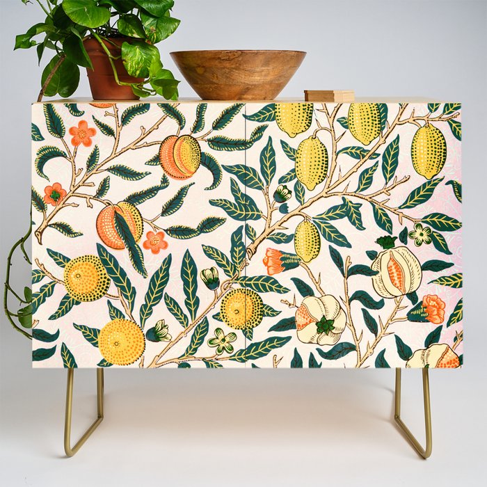 Lemon tree pattern vintage William Morris print Credenza Gallery Image 1