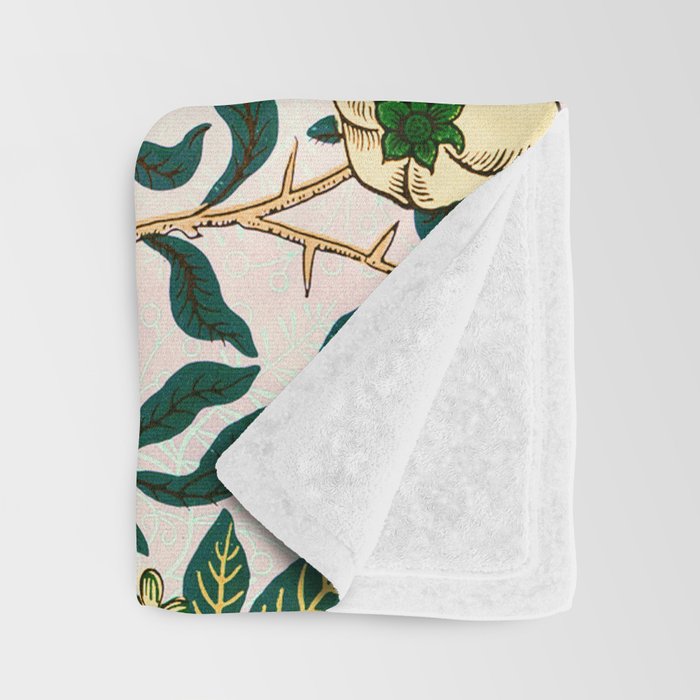 Lemon tree pattern vintage William Morris print Throw Blanket Gallery Image 3