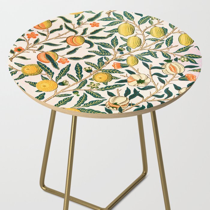 Lemon tree pattern vintage William Morris print Side Table Gallery Image 2