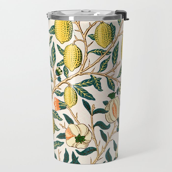 Lemon tree pattern vintage William Morris print Travel Mug Gallery Image 2