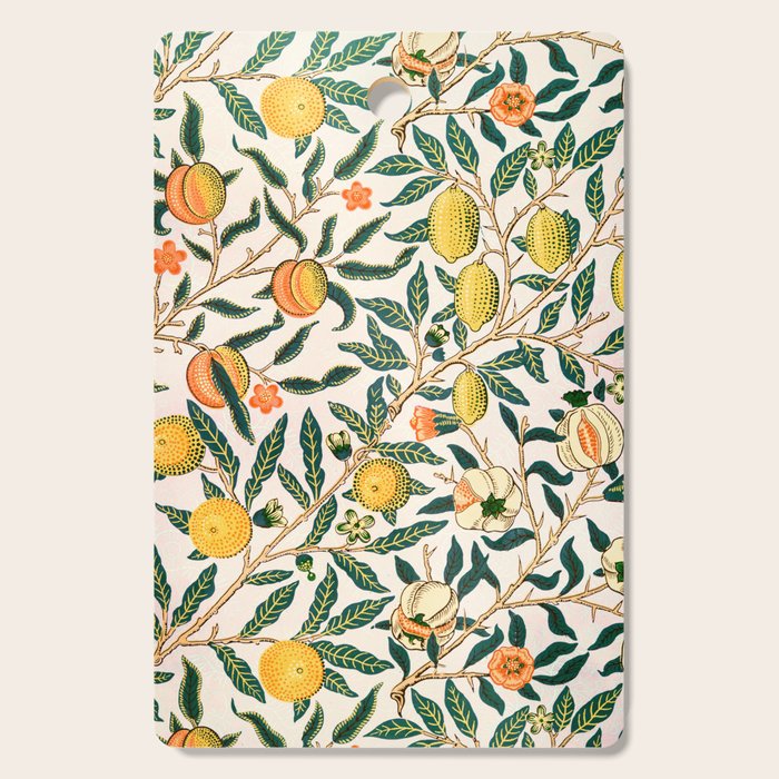 Lemon tree pattern vintage William Morris print Cutting Board Gallery Image 1
