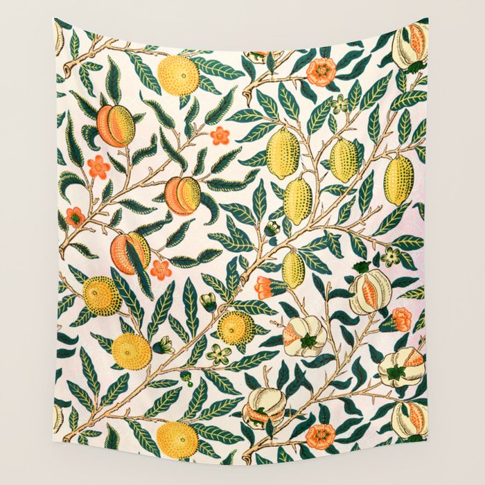 Lemon tree pattern vintage William Morris print Wall Tapestry Gallery Image 4
