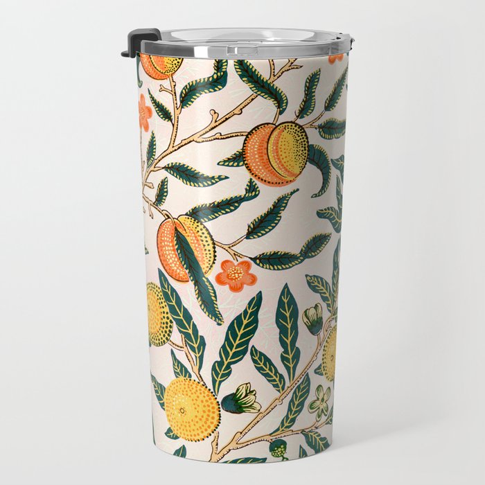 Lemon tree pattern vintage William Morris print Travel Mug Gallery Image 3