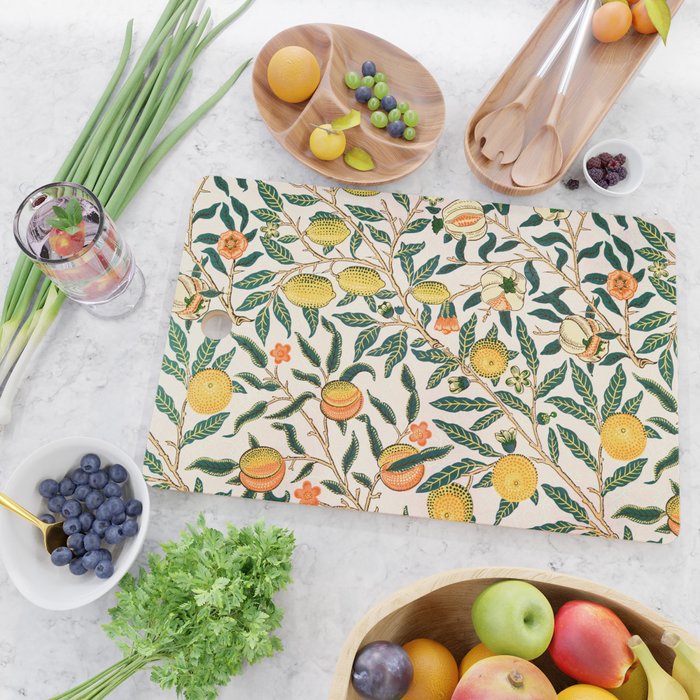 Lemon tree pattern vintage William Morris print Cutting Board Gallery Image 2