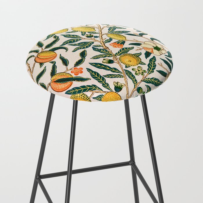 Lemon tree pattern vintage William Morris print Stool Gallery Image 2