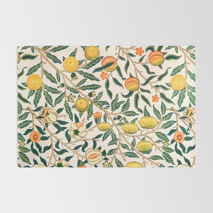 Lemon tree pattern vintage William Morris print Rug Gallery Image 2