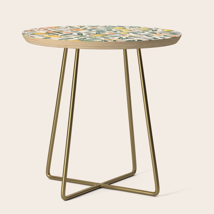 Lemon tree pattern vintage William Morris print Side Table Gallery Image 1
