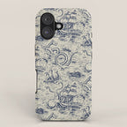 Mythical Sea Creatures Toile de Jouy iPhone Case Gallery Image 1