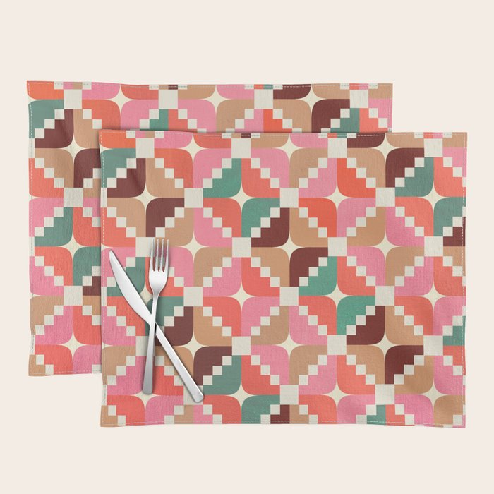 Winter Retro Quilt Pattern Placemat Gallery Image 1