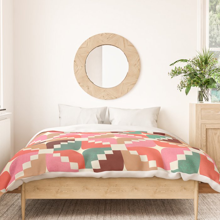 Winter Retro Quilt Pattern Duvet Cover Gallery Image 3