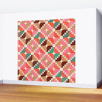 Winter Retro Quilt Pattern Wall Mural Gallery Image 2