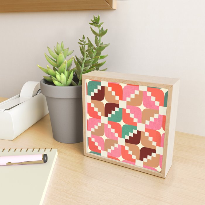 Winter Retro Quilt Pattern Mini Art Print Gallery Image 2