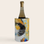 Gustav Klimt Style Calico Cat with Elegant Designer Jacket Wine Chiller Gallery Image 3