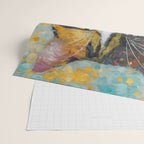 Gustav Klimt Style Calico Cat with Elegant Designer Jacket Wrapping Paper Gallery Image 2