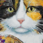 Gustav Klimt Style Calico Cat with Elegant Designer Jacket Coffee Mug Gallery Image 2