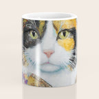 Gustav Klimt Style Calico Cat with Elegant Designer Jacket Coffee Mug Gallery Image 4
