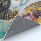 Gustav Klimt Style Calico Cat with Elegant Designer Jacket Rug Gallery Image 4