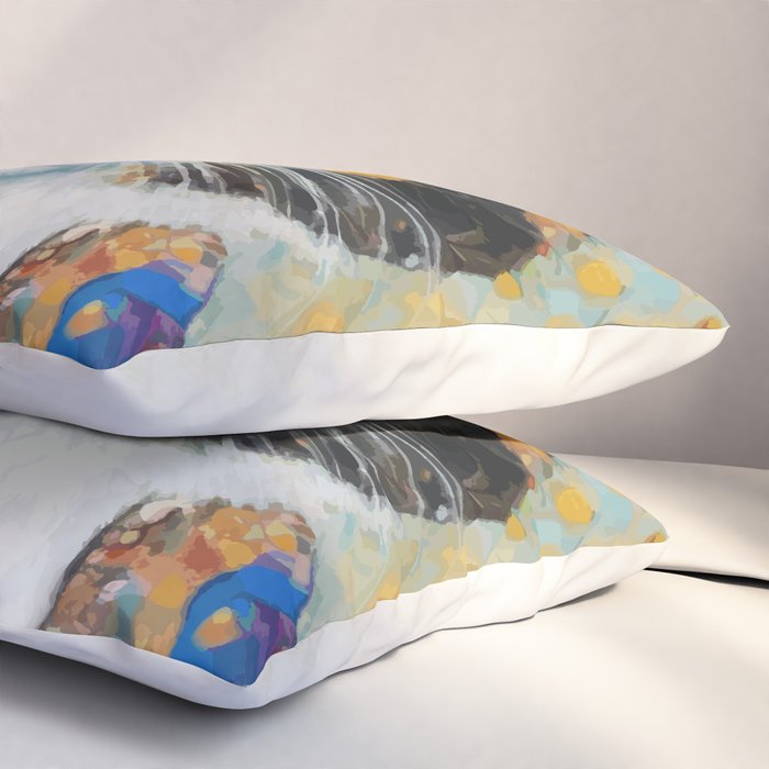 Gustav Klimt Style Calico Cat with Elegant Designer Jacket Pillow Sham Gallery Image 3