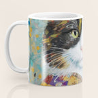 Gustav Klimt Style Calico Cat with Elegant Designer Jacket Coffee Mug Gallery Image 3