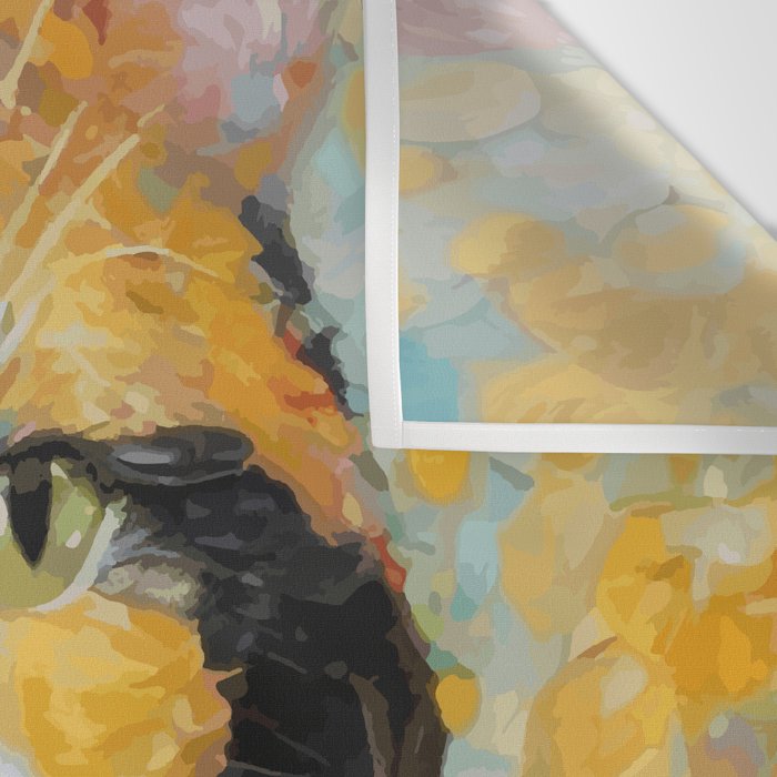 Gustav Klimt Style Calico Cat with Elegant Designer Jacket Wall Tapestry Gallery Image 3