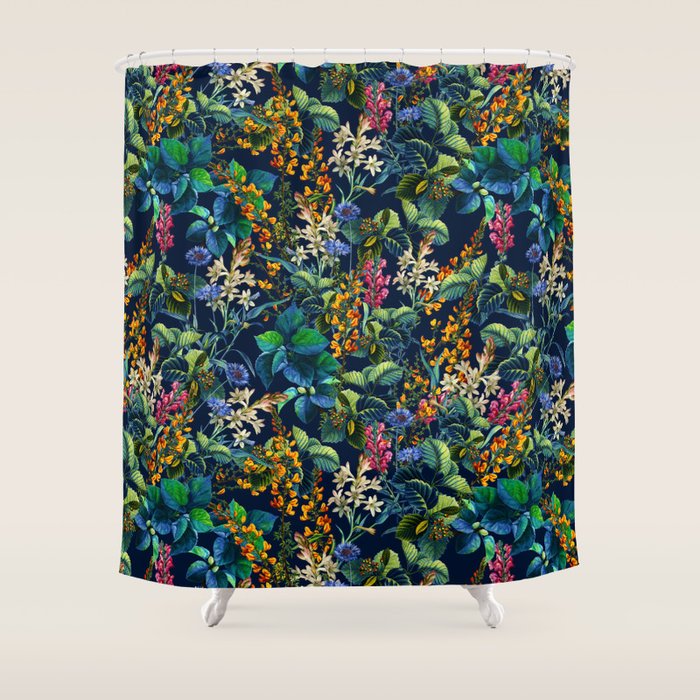 Blue Night Garden Shower Curtain Gallery Image 1