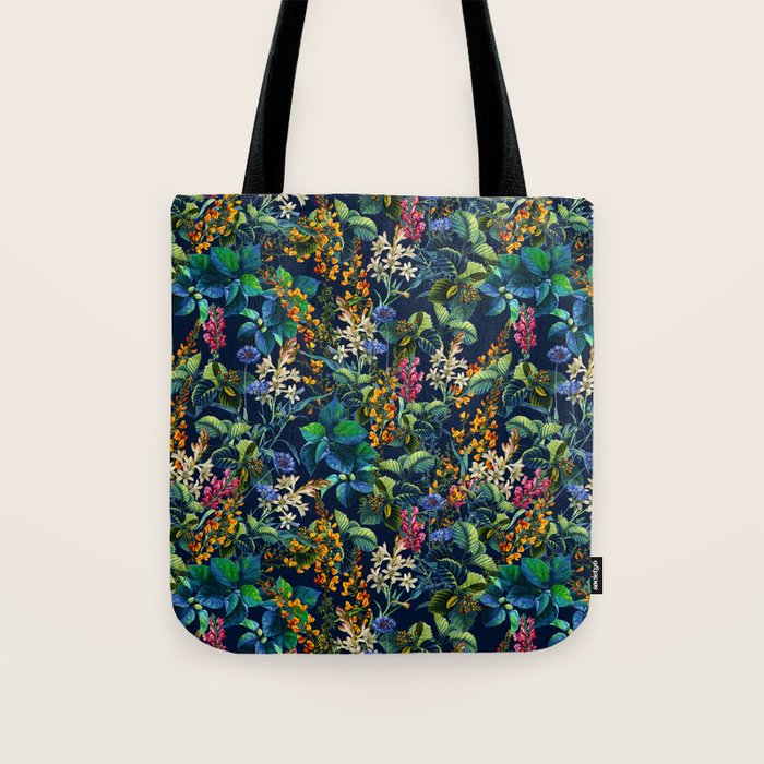 Blue Night Garden Tote Bag Gallery Image 1