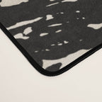 Elegant Zebra Stripes Modern Abstract Animal Pattern in Black and Beige Desk Mat Gallery Image 4