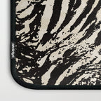 Elegant Zebra Stripes Modern Abstract Animal Pattern in Black and Beige Laptop Sleeve Gallery Image 3