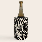 Elegant Zebra Stripes Modern Abstract Animal Pattern in Black and Beige Wine Chiller Gallery Image 3