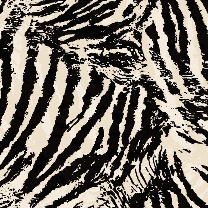 Elegant Zebra Stripes Modern Abstract Animal Pattern in Black and Beige Coffee Mug Gallery Image 2