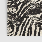 Elegant Zebra Stripes Modern Abstract Animal Pattern in Black and Beige Poster Gallery Image 3