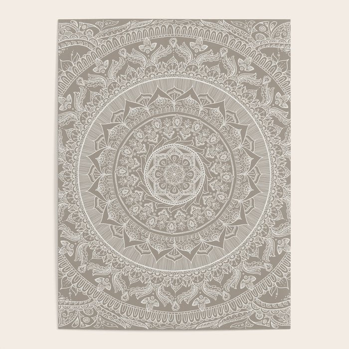 Mandala - Taupe Poster Gallery Image 4