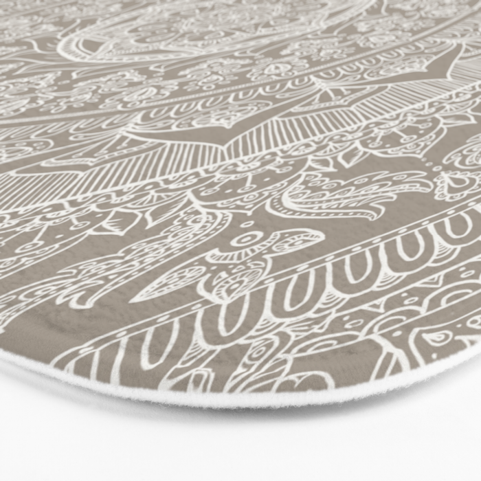 Mandala - Taupe Bath Mat Gallery Image 3