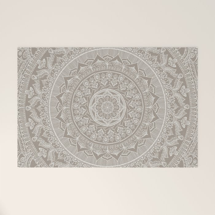 Mandala - Taupe Welcome Mat Gallery Image 1